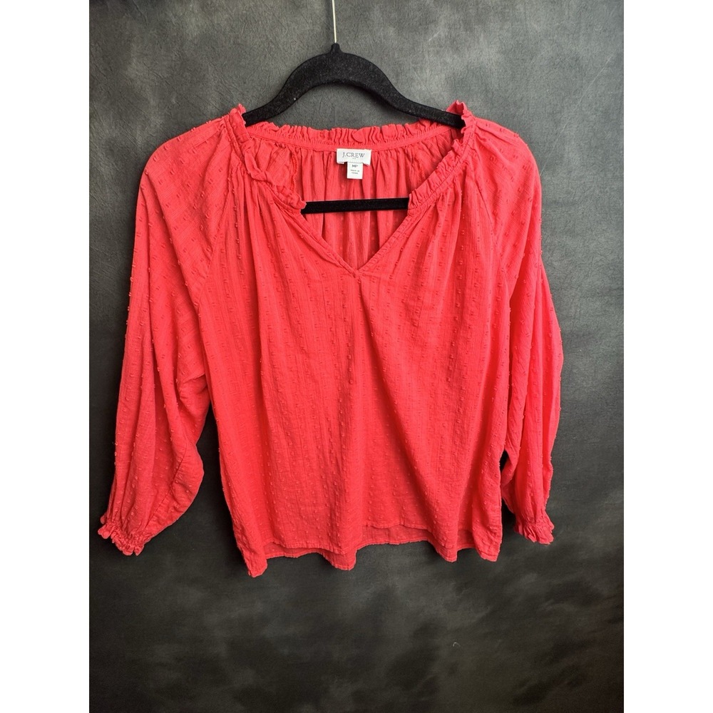 J. Crew Top Size Medium Petite Blouse‎ Hot Pink